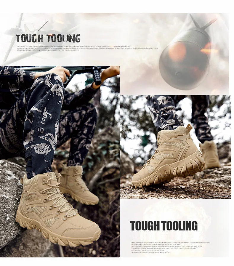 Men’s Tactical Combat Training Boots – Outdoor & Anti-Wear